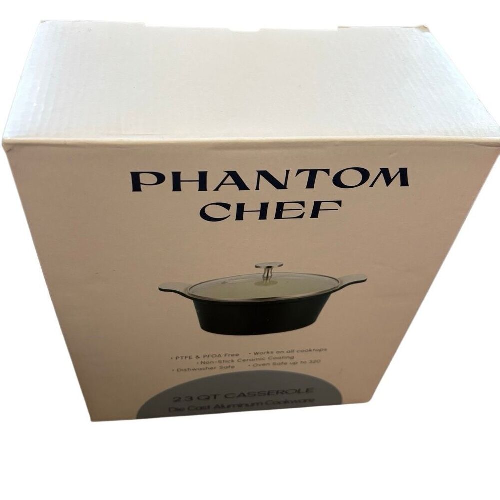 Phantom Chef 2.3 Qt Casserole Die Cast Aluminum Cookware *New*